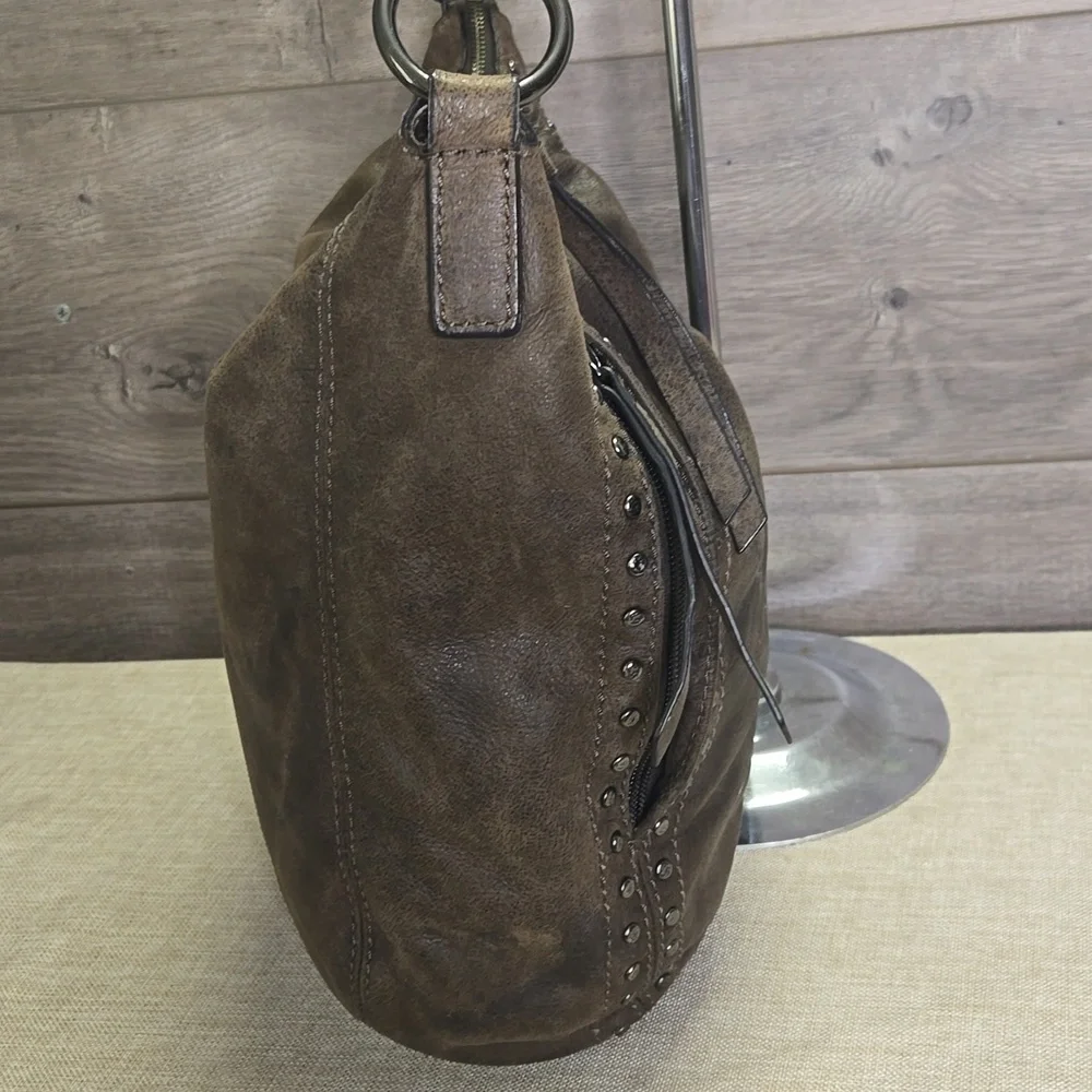 Frye and Co. Brown Studded Leather Women's Bag - Picture 6 of 11